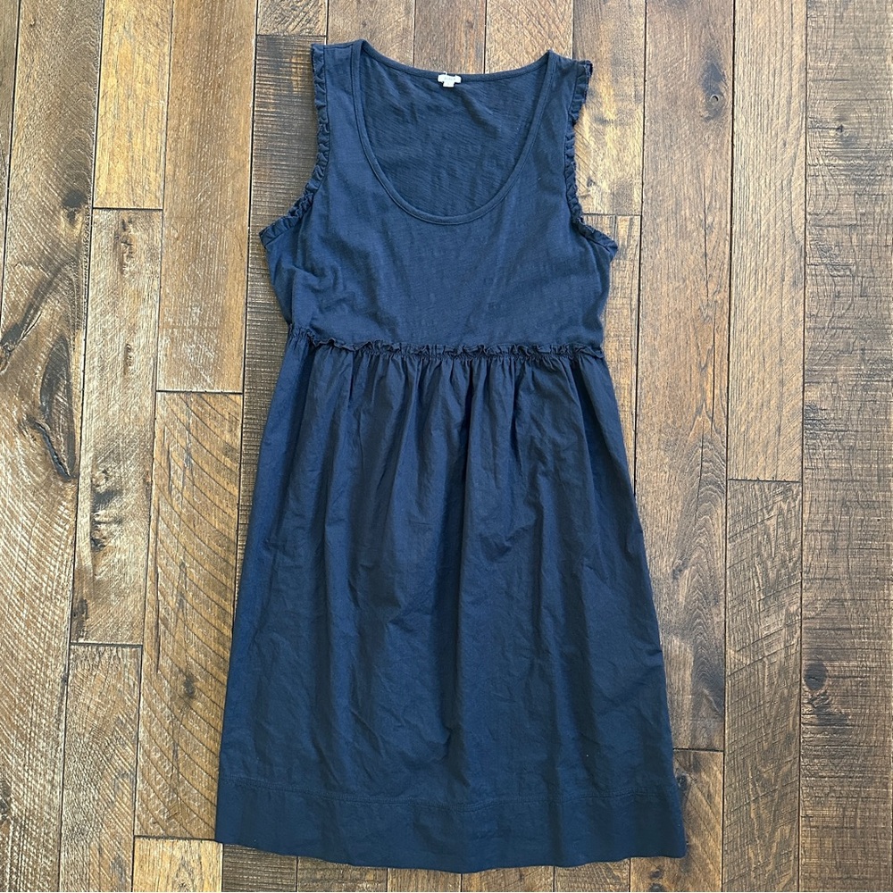 J. Crew Navy Jersey / Cotton Tank Dress Size L